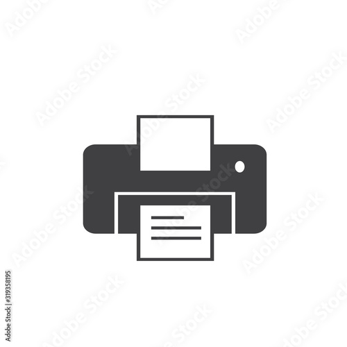 Print icon vector design with black color