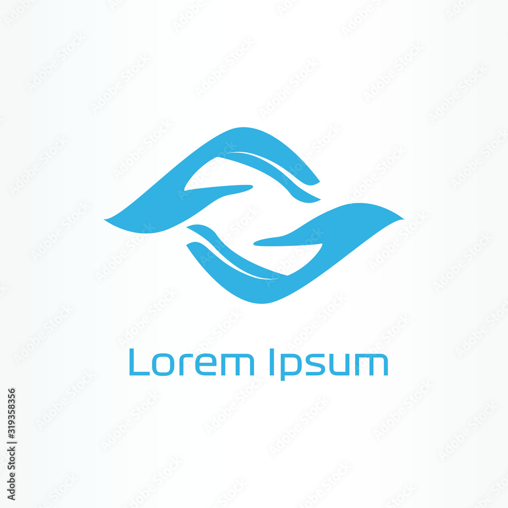 love hand logo vector illustration. hand symbol icon love hand logo vector illustration. hand symbol icon