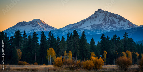 Central Oregon Fall Colors and a Sunset © Riley Smith Photos