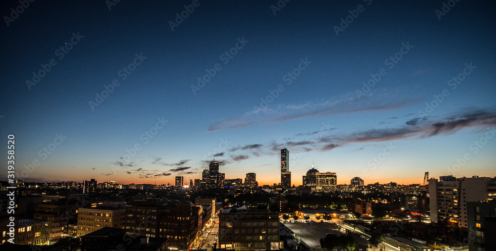 view of the city of Boston