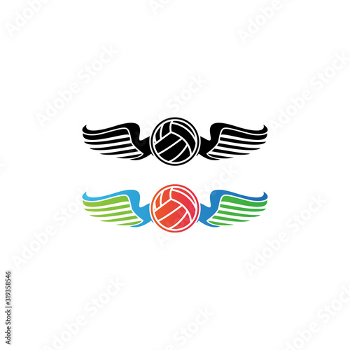 volleyball and wing vector