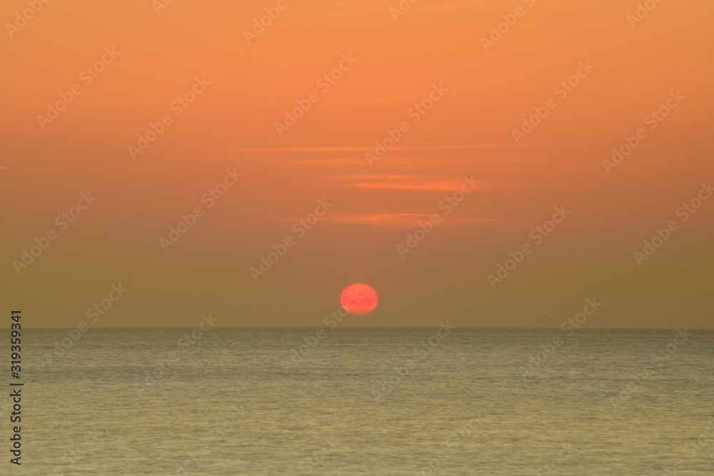 Sunset color over the sea