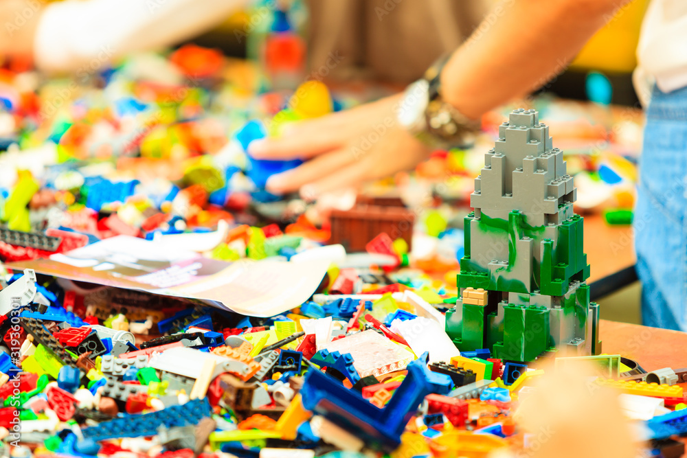 Bergen, Lego building during The Thall Ships Races on July 25, 2014 Norway  Stock Photo | Adobe Stock