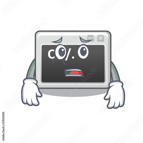 A picture of command window showing afraid look face