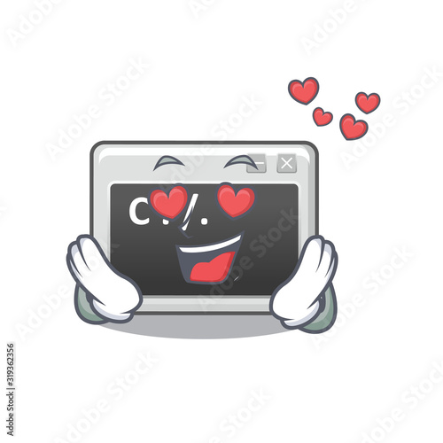 falling in love cute command window cartoon character design