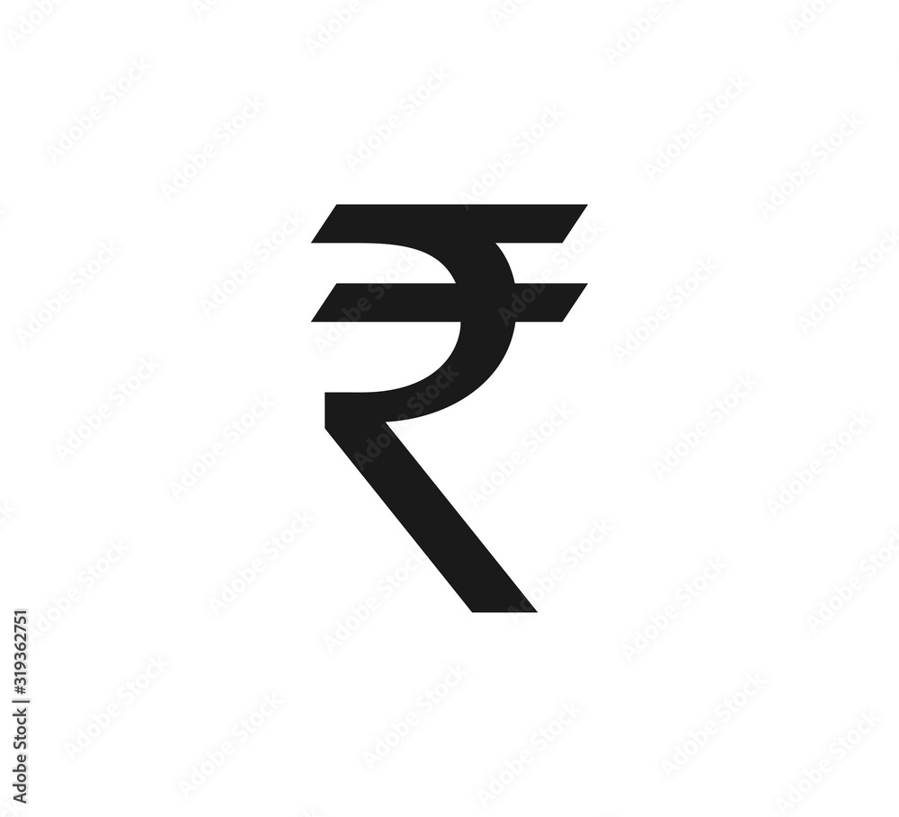 Как выглядит значок рупий India rupee icon. Vector illustration, flat design Векторный объект Stock Adobe 