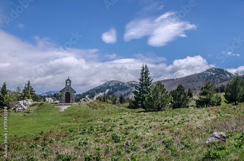 Stone chapel in Velebit mountains, Northern Velebit National Park, Croatia