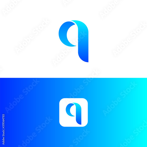 Tableau sur toile Q Letter Logo Icon q Design template Element