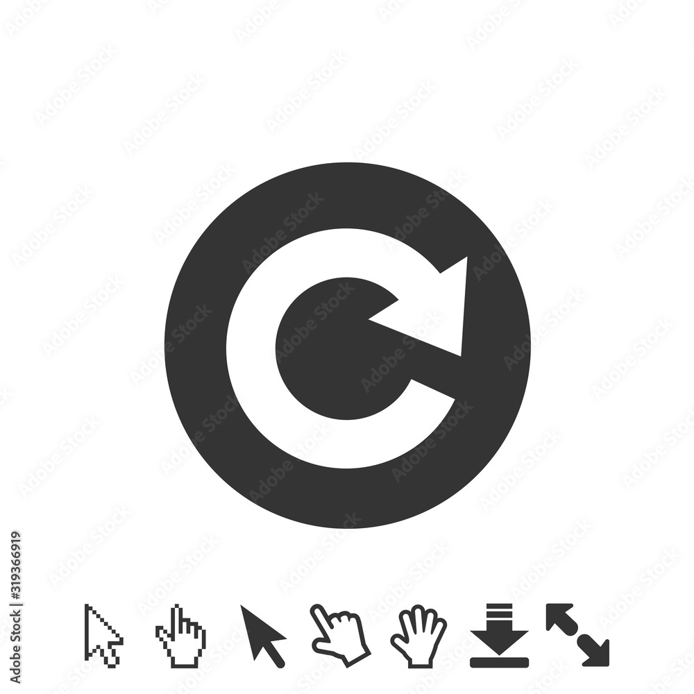 arrow clockwise icon vector illustration symbol for website and graphic design arrow clockwise icon vector illustration symbol for website and graphic design