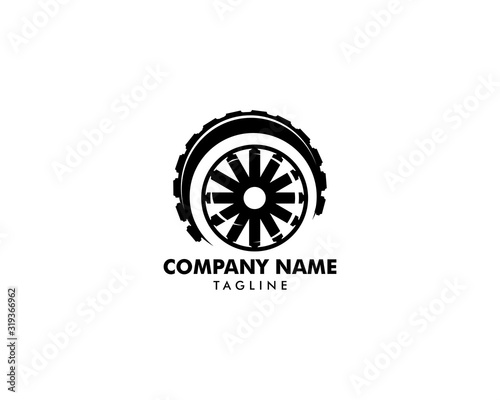 Wheel Car Logo Vector Illustration