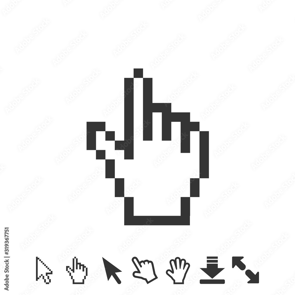 cursor hand icon vector illustration symbol for website and graphic design