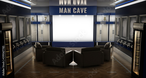 Soccer Man Cave Interior photo
