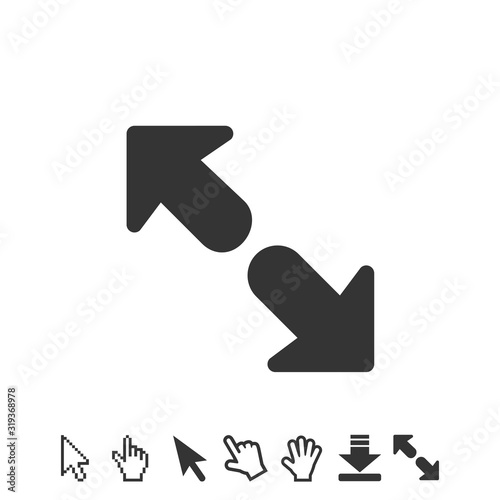 resize icon vector illustration symbol for website and graphic design
