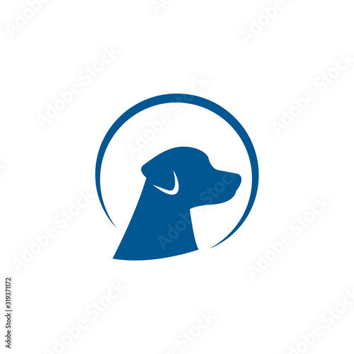 dog silhouette logo design vector illustration on white background