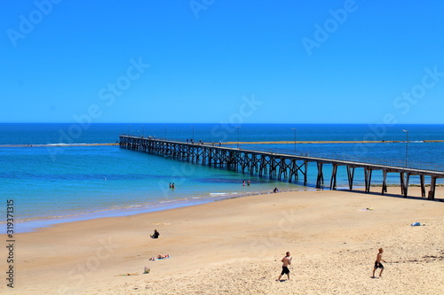 Pier and Beach in Port Noarlunga  South Australia