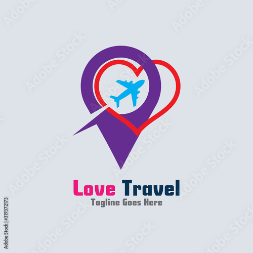 Love Travel awesome simple creative logo template design Free Download Love Travel awesome simple creative logo template design - GFXLoad