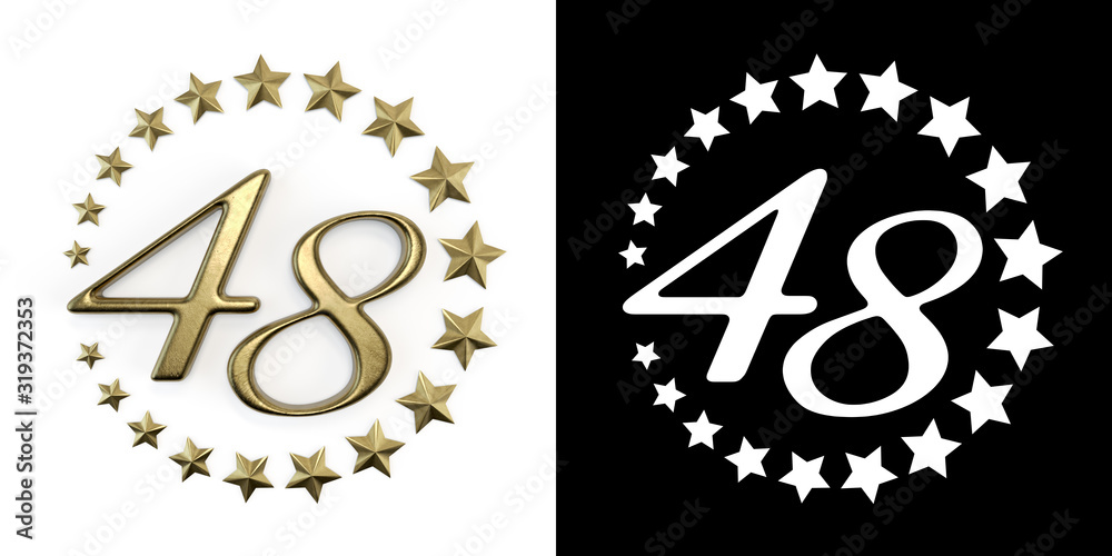 Number forty-eight years celebration Number forty-eight years celebration