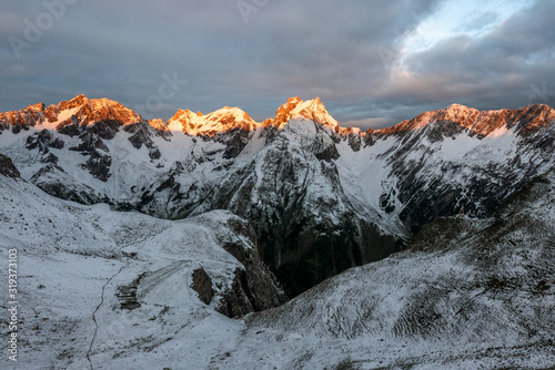 Alpenpanorama am Morgen