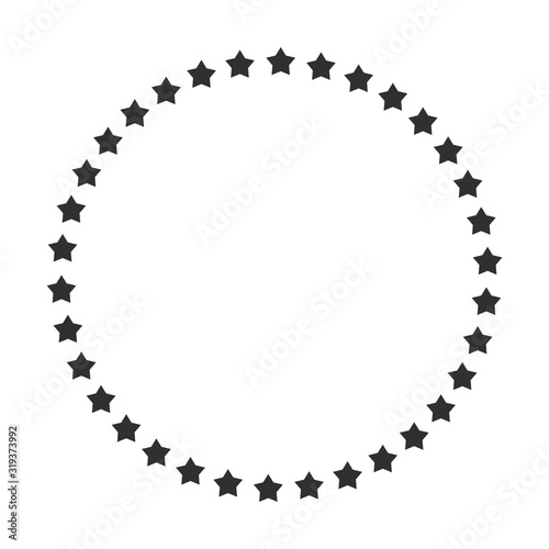 Stars in circle icon. Frame from stars. Vector