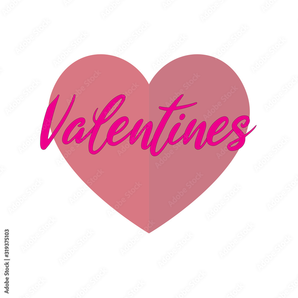 Valentines card template hearts illustration