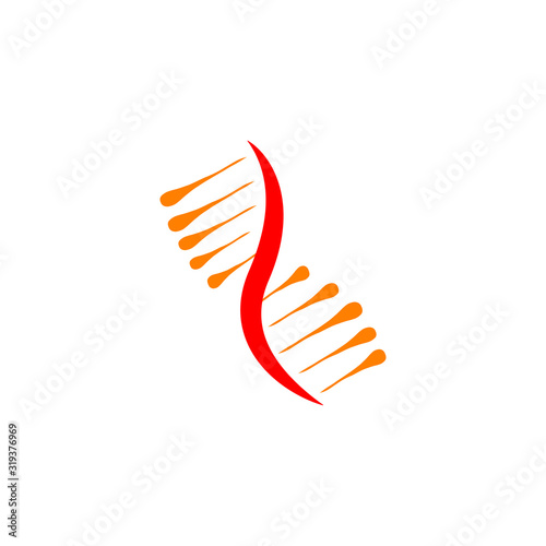 Genetic DNA icon logo vector illustration concept.