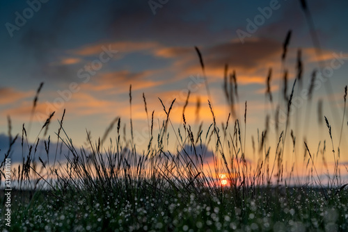 Canvas Print Sunrise Top Withens, Haworth