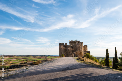 The ruins of the medieval castle of Penaranda de Duero, Burgos, Castile Leon, Spain