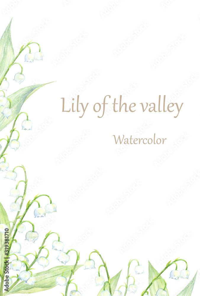 すずらんのカード 水彩イラスト Stock ベクター Adobe Stock