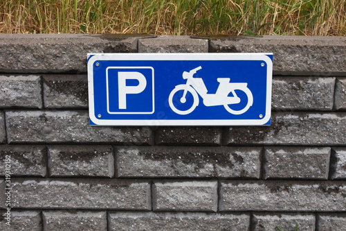 parking sign for mopeds, Finland