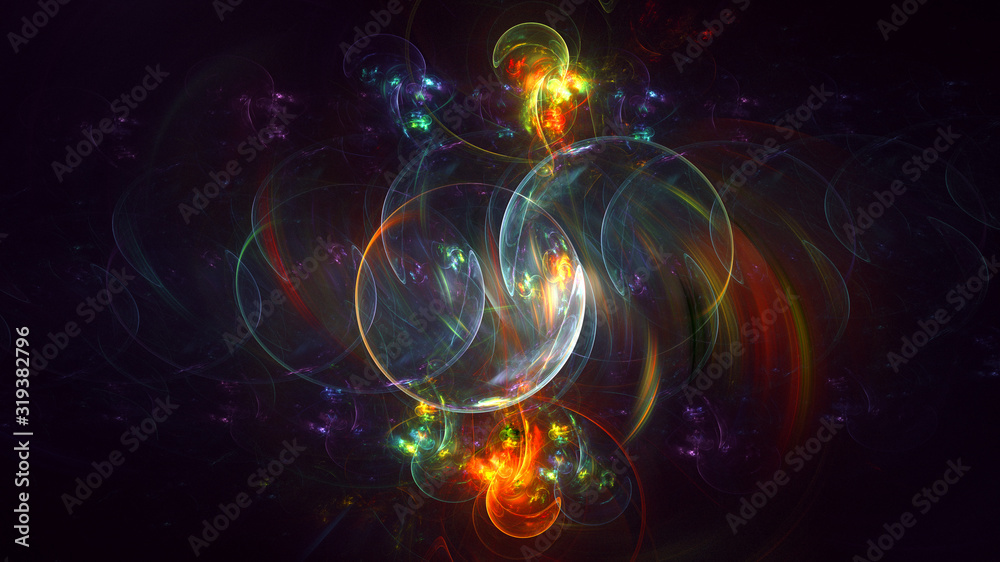 Fractal 3D rendering abstract and shiny background Fractal 3D rendering abstract and shiny background
