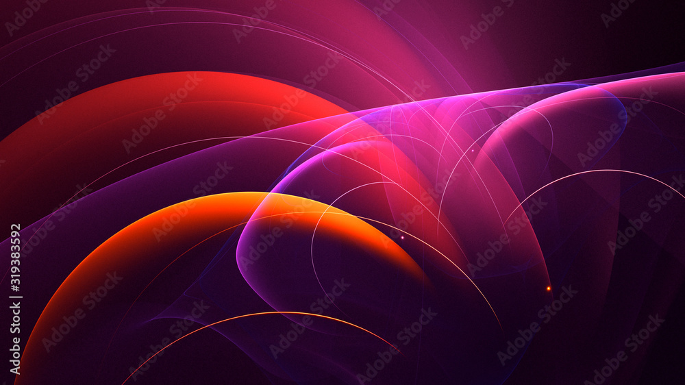 Naklejka premium Fractal 3D rendering abstract and shiny background