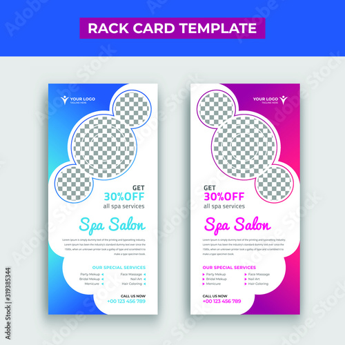 Spa dl rack card template design