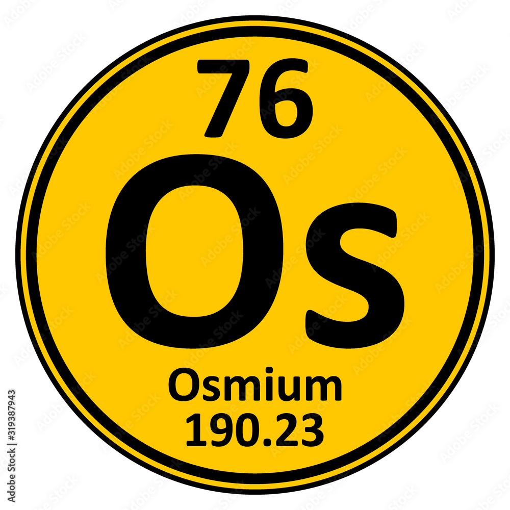 Periodic table element osmium icon.