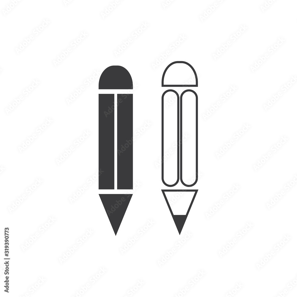 Pencil  icon Vector Illustration design Logo