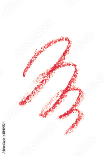Wallpaper Mural Lipstick Liner Pencil Squiggles isolated on white background  - Image Torontodigital.ca