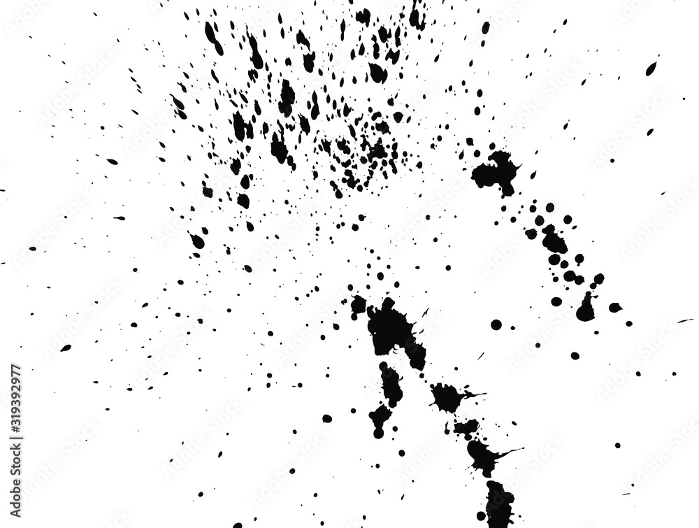 Fototapeta premium black ink splash isolated on white background. Vector EPS10