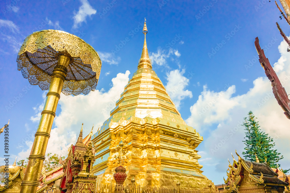 Fototapeta premium Phra That Doi Suthep is located in Chiang Mai in Thailand.