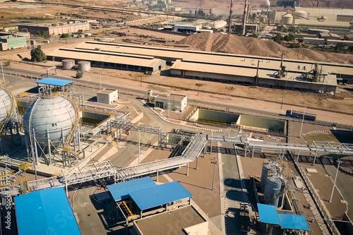 Refinery and storage facilities of oil and petroleum products. O