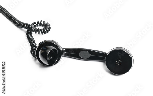 Vintage phone handset isolated