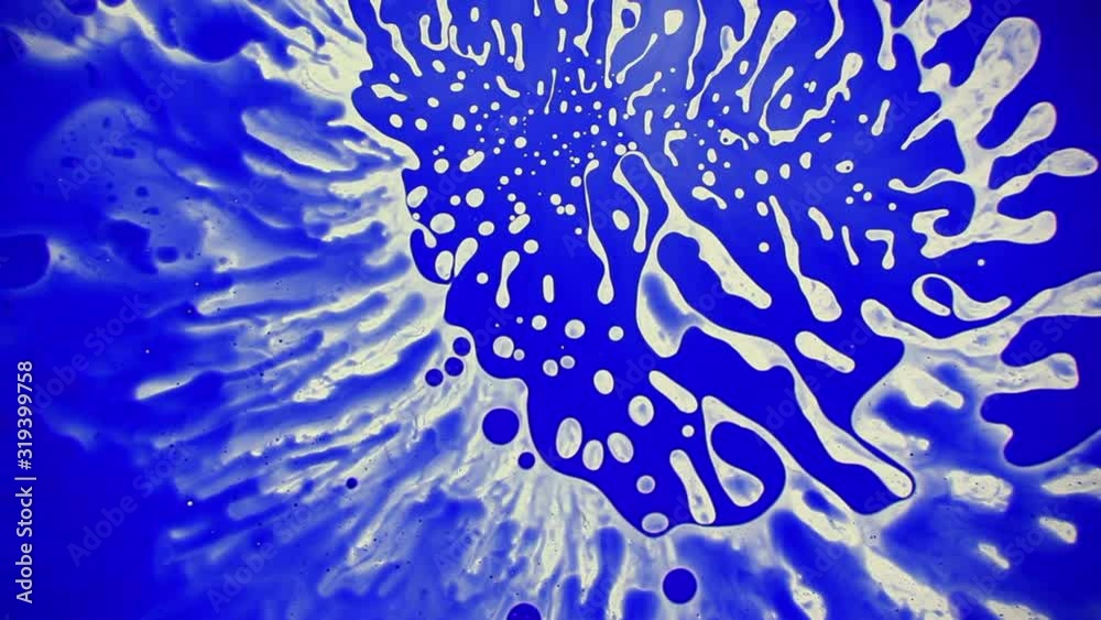 Fantastic structure of bubbles. Scientific experiment, chemical reactions. Chaotic motion, bubble flow expansion, curlicue of paints. Organic metamorphoses, colorful wallpaper. Psychedelic light show.