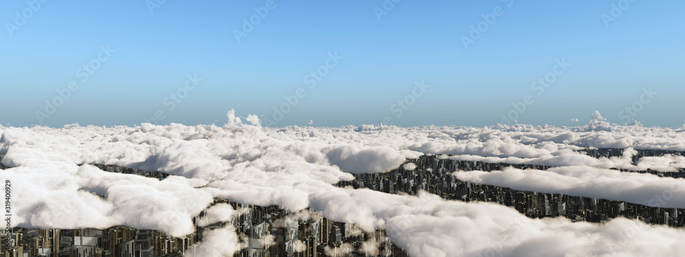 Wolken über einer Megastadt