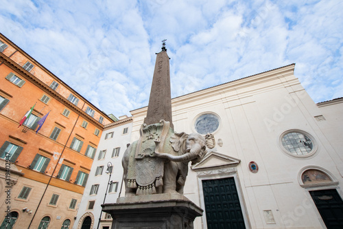 Obraz na płótnie Obelisk elephant piazza della minerva by bernini