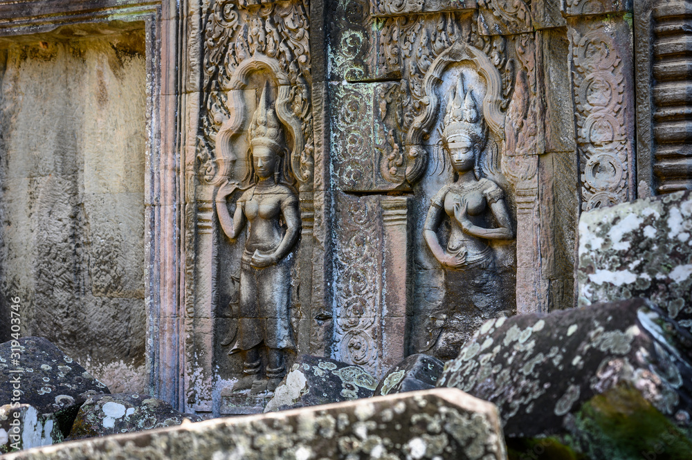 Ta Prohm temple at Angkor Wat complex, Siem Reap, Cambodia