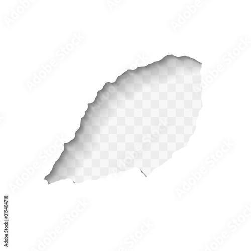 Vector White Torn Paper Hole with Shadow Design Element