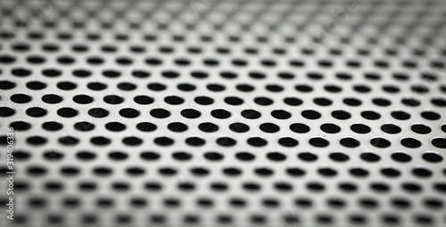 White metal texture Perforated metal sheet © surasak