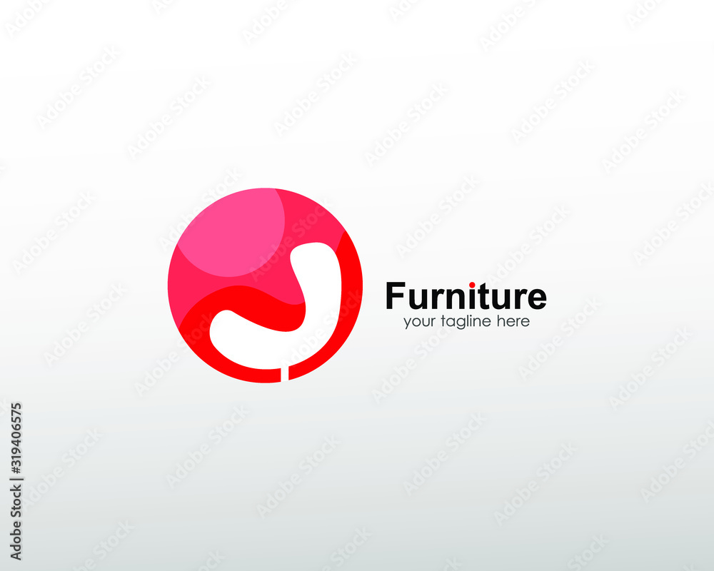 abstract furniture logo. modern template. simple and unique logo. isolated white. for companies and graphic design. logo icon of chair, lamp, table, wardrobe. illustration vector abstract furniture logo. modern template. simple and unique logo. isolated white. for companies and graphic design. logo icon of chair, lamp, table, wardrobe. illustration vector