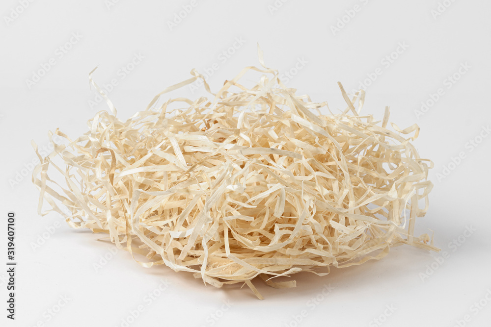 Decorative straw on a white background