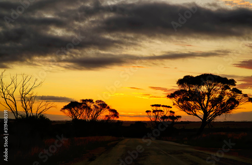 sunset in Australian outback