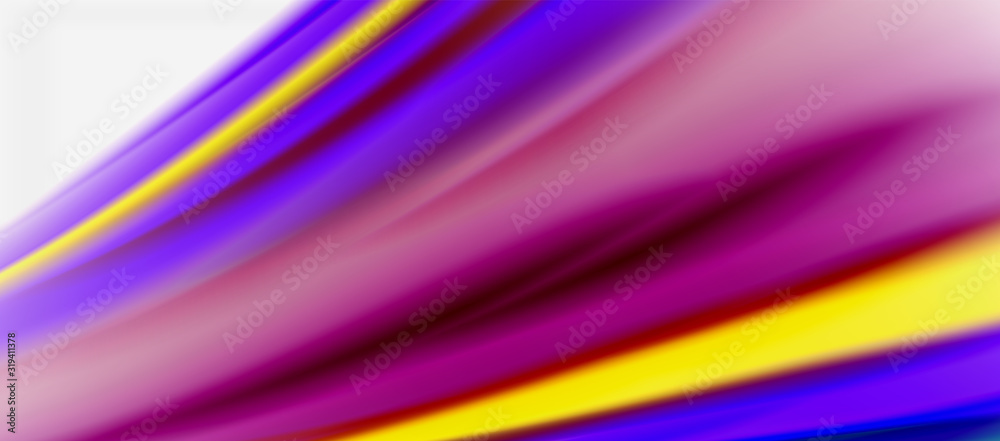 Wave lines abstract background, smooth silk design with rainbow style colors. Liquid fluid color waves. Vector Illustration Wave lines abstract background, smooth silk design with rainbow style colors. Liquid fluid color waves. Vector Illustration