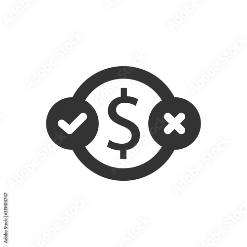 Financial decision making icon